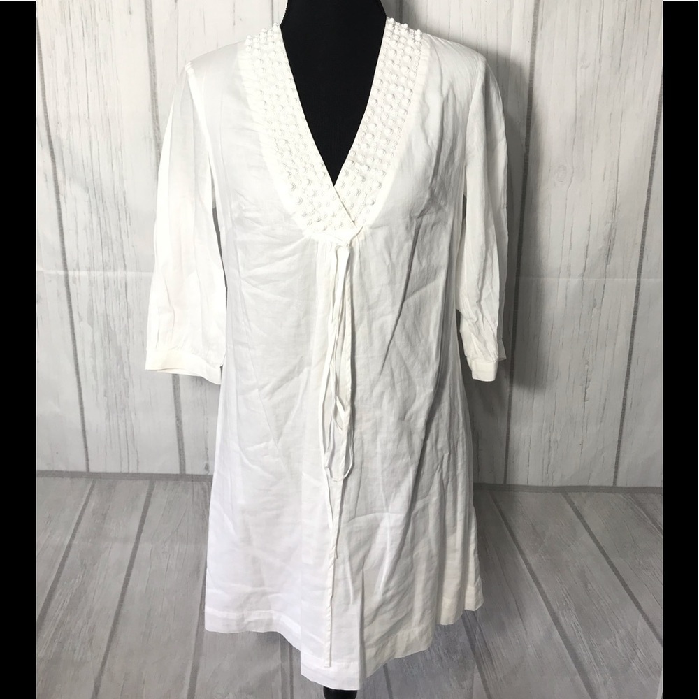 Michael Kors white beaded dress size S/P D109